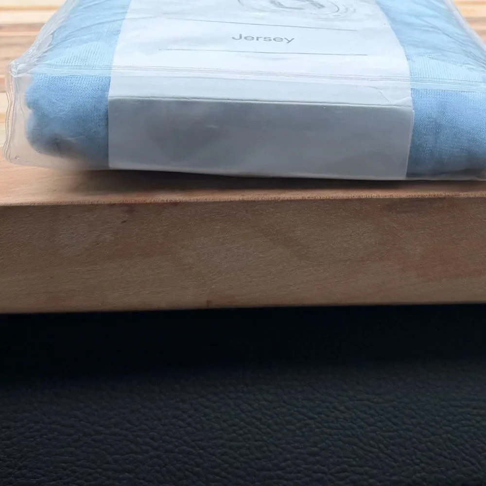 The Company Store Classic Jersey Knit Pillowcase Set, Standard, Cloud Blue. NWOT